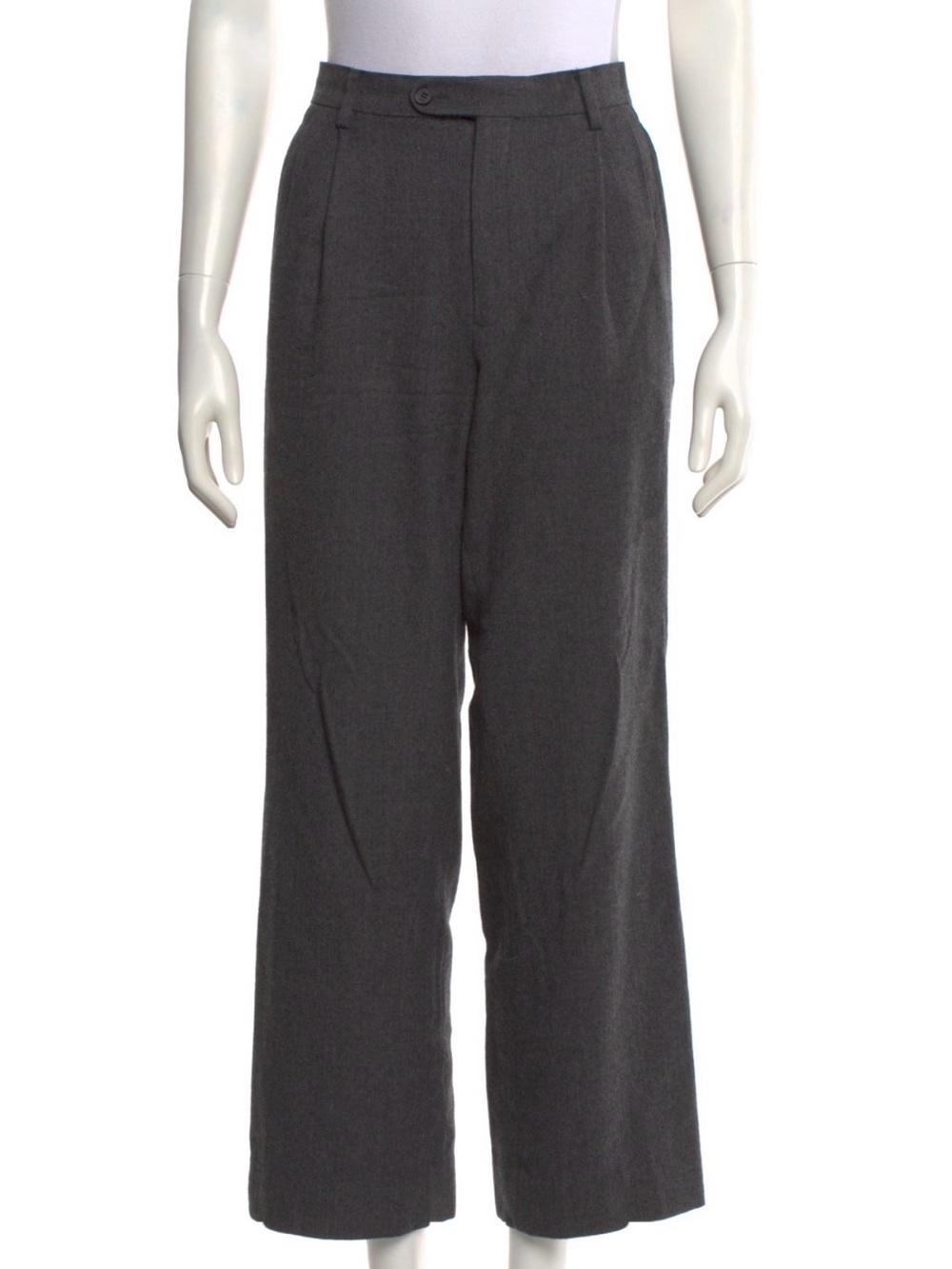 PRADA Grey Wide-Leg Trousers 0 XS